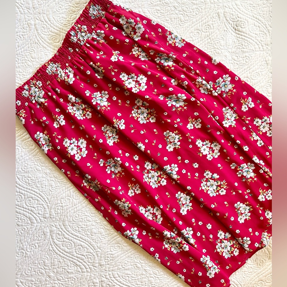 LOFT 🌺 magenta pink maxi skirt fully lined with POCKETS
